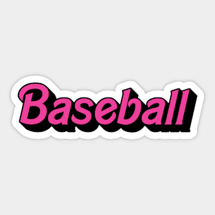 Baseball with Barbie Style Sticker